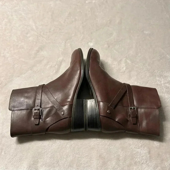 Brown Ralph Lauren Leather Ankle Boots Marisol Women’s 8 - Picture 5 of 8